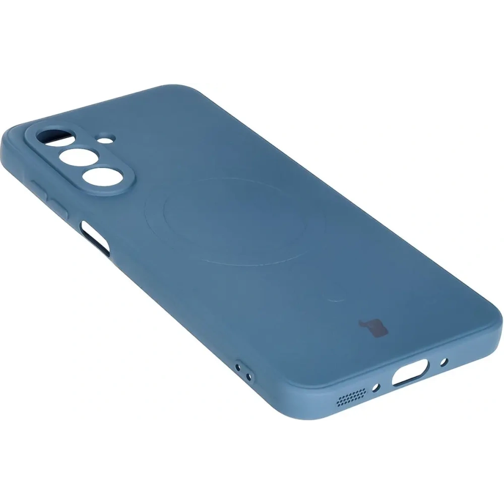 Silikonowe etui z pierścieniem magnetycznym Bizon Case Silicone Magnetic Sq do Samsung Galaxy A26 5G granatowe