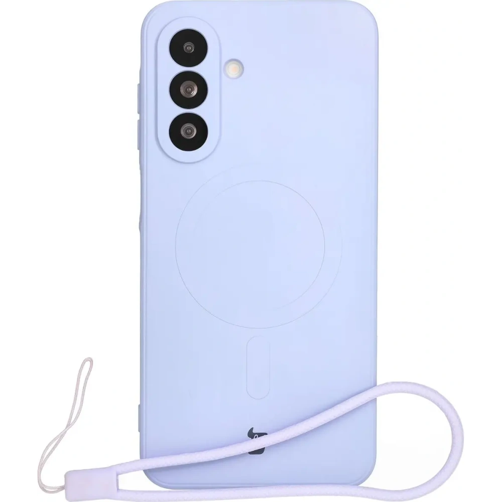 Silikonowe etui z pierścieniem magnetycznym Bizon Case Silicone Magnetic Sq do Samsung Galaxy A26 5G jasnofioletowe