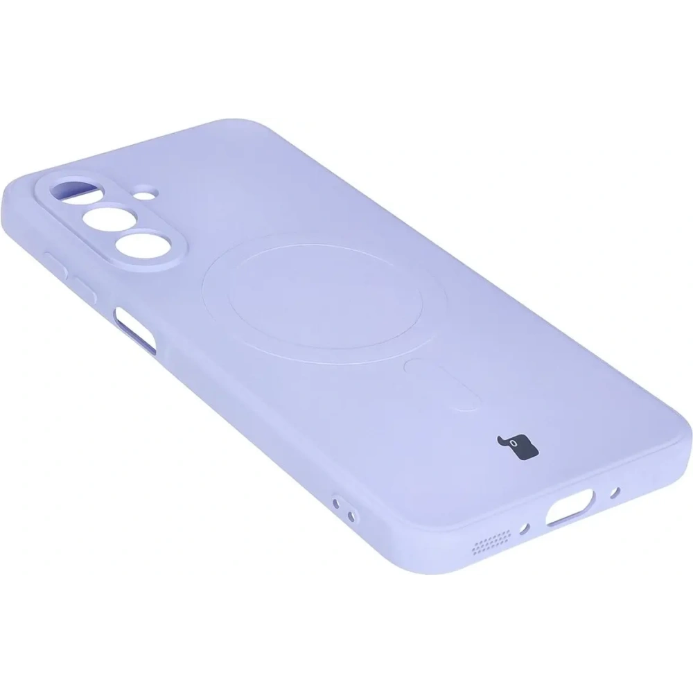 Silikonowe etui z pierścieniem magnetycznym Bizon Case Silicone Magnetic Sq do Samsung Galaxy A26 5G jasnofioletowe