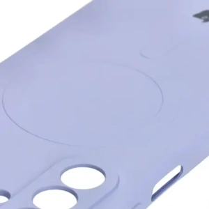 Silikonové pouzdro s magnetickým kroužkem Bizon Case Silicone Magnetic Sq pro Samsung Galaxy A26 5G světle fialové