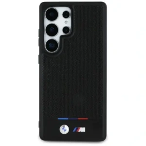 Kup Etui BMW Leather Tricolor Stripe MagSafe do Samsung Galaxy S25 Ultra czarny - BMW808 - {ean13} - Sklep Home Screen