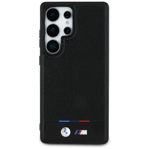 Kup BMW Piele Tricolor Stripe MagSafe Samsung Galaxy S25 Ultra negru - BMW808 - {ean13} - Sklep Home Screen