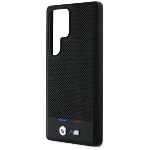 Buy BMW Leather Tricolor Stripe MagSafe Samsung Galaxy S25 Ultra black - BMW808 - {ean13} - Home Screen Store Europe