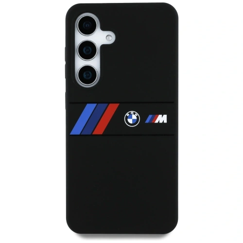Kup BMW Silikon Mittlere Trikolore Streifen MagSafe Samsung Galaxy S25 schwarz - BMW810 - {ean13} - Sklep Home Screen