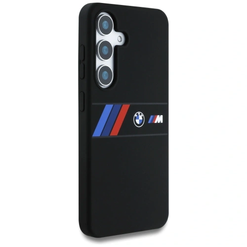 Kup BMW Silikon Mittlere Trikolore Streifen MagSafe Samsung Galaxy S25 schwarz - BMW810 - {ean13} - Sklep Home Screen