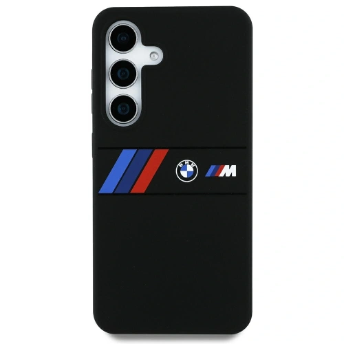 Kup Etui BMW Silicone Middle Tricolor Stripes MagSafe do Samsung Galaxy S25 Ultra czarny - BMW811 - {ean13} - Sklep Home Screen