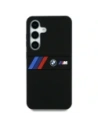 BMW Silicon Tricolor Stripe Mijloc MagSafe Samsung Galaxy S25 Ultra negru