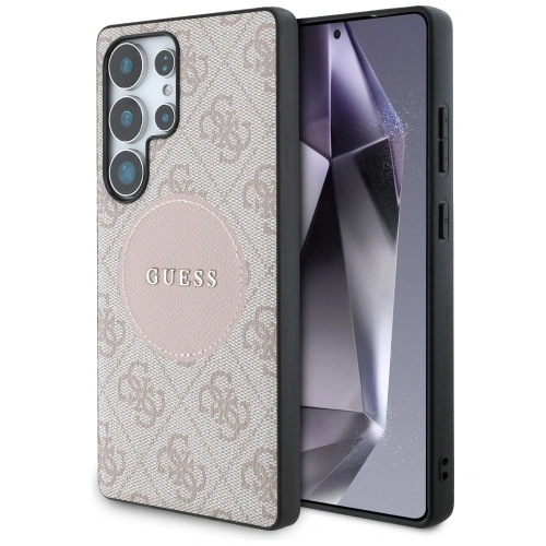 Kup Guess 4G Round Patch Logo Clasic MagSafe Samsung Galaxy S25 Ultra roz - GUE4293 - {ean13} - Sklep Home Screen