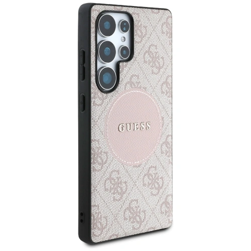 Kup Etui Guess 4G Round Patch Classic Logo MagSafe pro Samsung Galaxy S25 Ultra růžové - GUE4293 - {ean13} - Sklep Home Screen