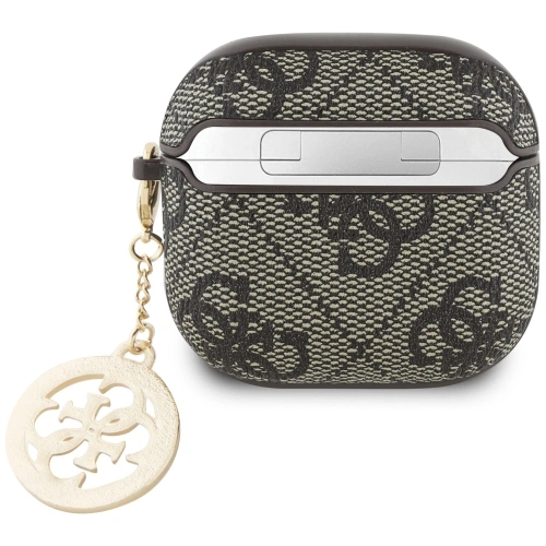 Etui Guess 4G Strass Charm pro Apple AirPods 4 hnědé