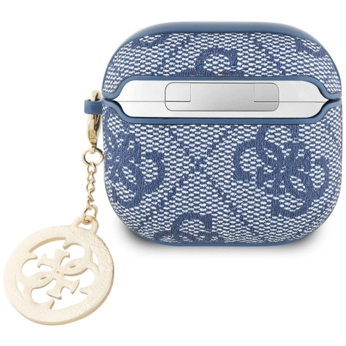 Etui Guess 4G Strass Charm do Apple AirPods 4 niebieski