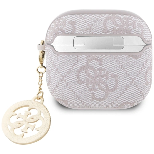 Etui Guess 4G Strass Charm do Apple AirPods 4 růžové