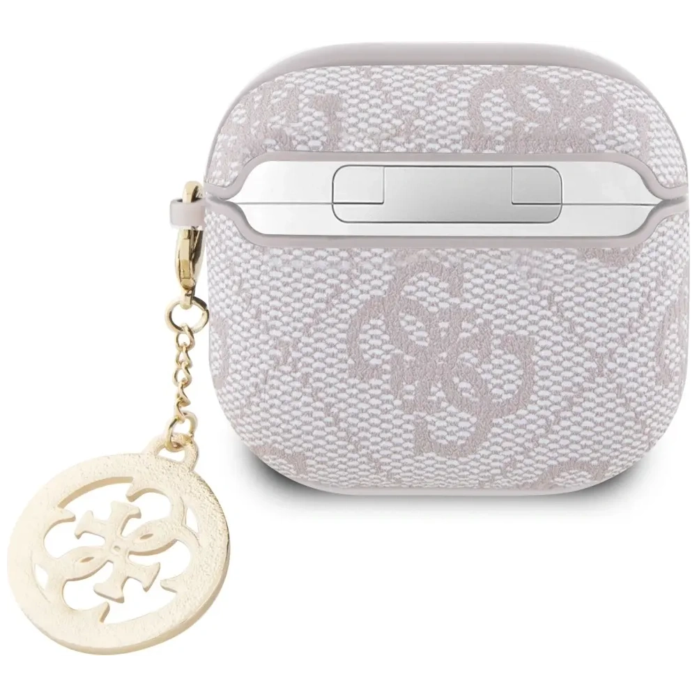 Etui Guess 4G Strass Charm do Apple AirPods 4 różowy