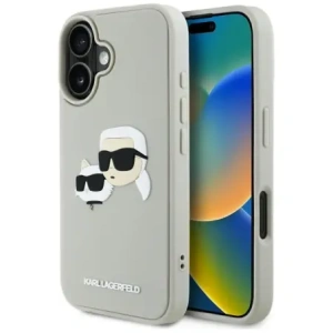 Kup Etui Karl Lagerfeld HC 3D Rubber Double Heads do Apple iPhone 16 béžové - KLD21889 - {ean13} - Sklep Home Screen
