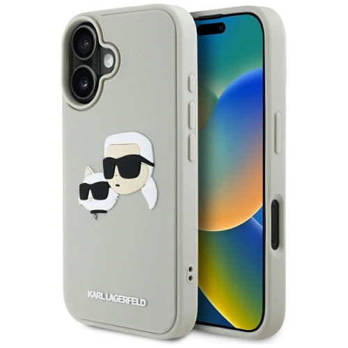 Kup Karl Lagerfeld HC 3D Rubber Double Heads Apple iPhone 16 bej - KLD21889 - {ean13} - Sklep Home Screen