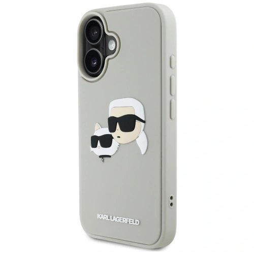 Kup Etui Karl Lagerfeld HC 3D Rubber Double Heads do Apple iPhone 16 beżowy - KLD21889 - {ean13} - Sklep Home Screen