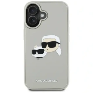 Kup Etui Karl Lagerfeld HC 3D Rubber Double Heads do Apple iPhone 16 béžové - KLD21889 - {ean13} - Sklep Home Screen