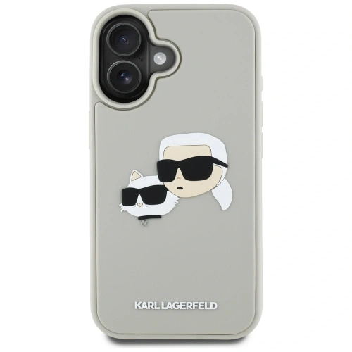 Kup Karl Lagerfeld HC 3D Rubber Double Heads Apple iPhone 16 bej - KLD21889 - {ean13} - Sklep Home Screen