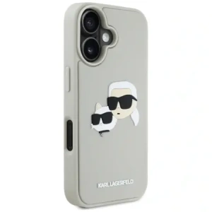 Kup Etui Karl Lagerfeld HC 3D Rubber Double Heads do Apple iPhone 16 béžové - KLD21889 - {ean13} - Sklep Home Screen