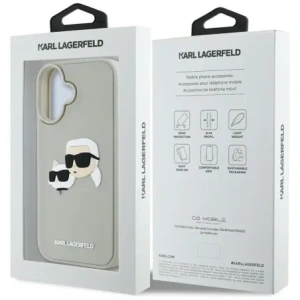 Kup Etui Karl Lagerfeld HC 3D Rubber Double Heads do Apple iPhone 16 béžové - KLD21889 - {ean13} - Sklep Home Screen