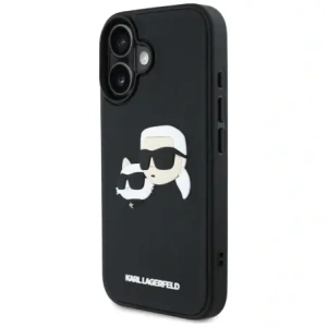 Buy Karl Lagerfeld HC 3D Rubber Double Heads Apple iPhone 16 black - KLD21890 - {ean13} - Home Screen Store Europe