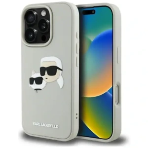 Kup Etui Karl Lagerfeld HC 3D Rubber Double Heads do Apple iPhone 16 Pro beżowy - KLD21891 - {ean13} - Sklep Home Screen