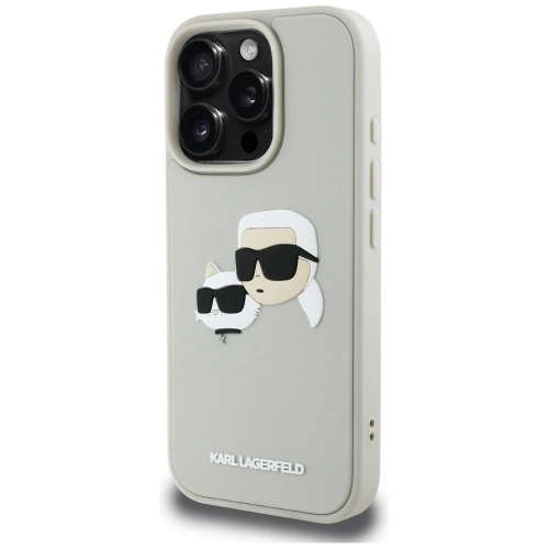 Kup Karl Lagerfeld HC 3D Rubber Double Heads Apple iPhone 16 Pro bej - KLD21891 - {ean13} - Sklep Home Screen