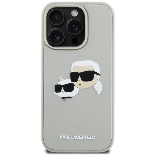 Kup Etui Karl Lagerfeld HC 3D Rubber Double Heads do Apple iPhone 16 Pro béžový - KLD21891 - {ean13} - Sklep Home Screen