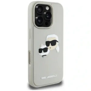Kup Etui Karl Lagerfeld HC 3D Rubber Double Heads do Apple iPhone 16 Pro beżowy - KLD21891 - {ean13} - Sklep Home Screen