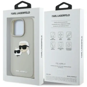 Kup Etui Karl Lagerfeld HC 3D Rubber Double Heads do Apple iPhone 16 Pro beżowy - KLD21891 - {ean13} - Sklep Home Screen
