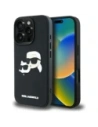 Karl Lagerfeld HC 3D Gummi Doppelköpfe Apple iPhone 16 Pro schwarz