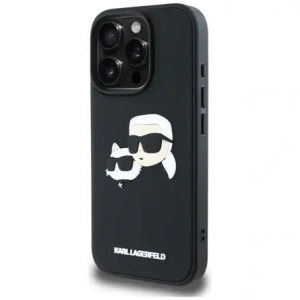 Kup Etui Karl Lagerfeld HC 3D Rubber Double Heads do Apple iPhone 16 Pro czarny - KLD21892 - {ean13} - Sklep Home Screen