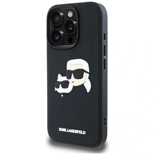 Kup Karl Lagerfeld HC 3D Gummi Doppelköpfe Apple iPhone 16 Pro schwarz - KLD21892 - {ean13} - Sklep Home Screen