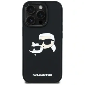 Kup Etui Karl Lagerfeld HC 3D Rubber Double Heads do Apple iPhone 16 Pro czarny - KLD21892 - {ean13} - Sklep Home Screen