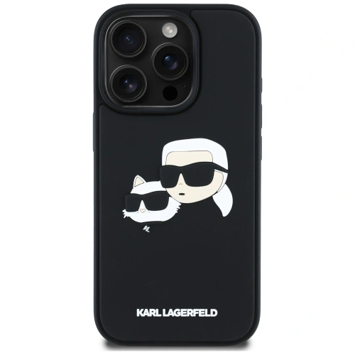 Kup Karl Lagerfeld HC 3D Gumi Dupla Fej Apple iPhone 16 Pro fekete - KLD21892 - {ean13} - Sklep Home Screen