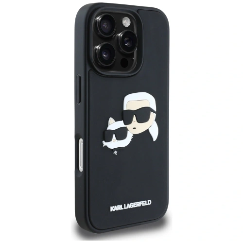 Kup Karl Lagerfeld HC 3D Gummi Doppelköpfe Apple iPhone 16 Pro schwarz - KLD21892 - {ean13} - Sklep Home Screen