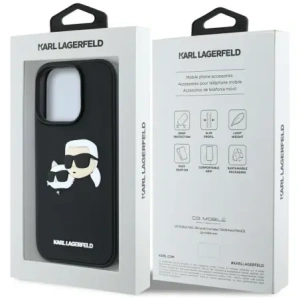 Kup Etui Karl Lagerfeld HC 3D Rubber Double Heads do Apple iPhone 16 Pro czarny - KLD21892 - {ean13} - Sklep Home Screen