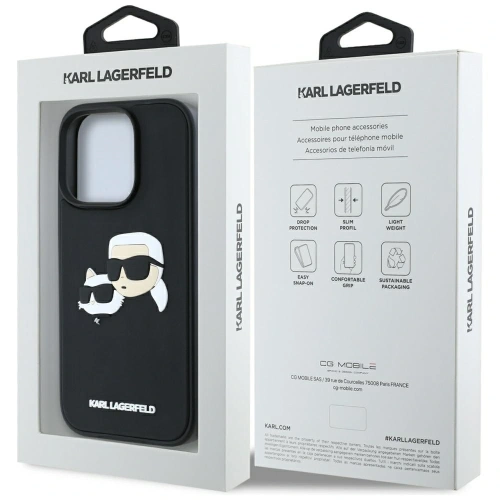 Kup Karl Lagerfeld HC 3D Gummi Doppelköpfe Apple iPhone 16 Pro schwarz - KLD21892 - {ean13} - Sklep Home Screen