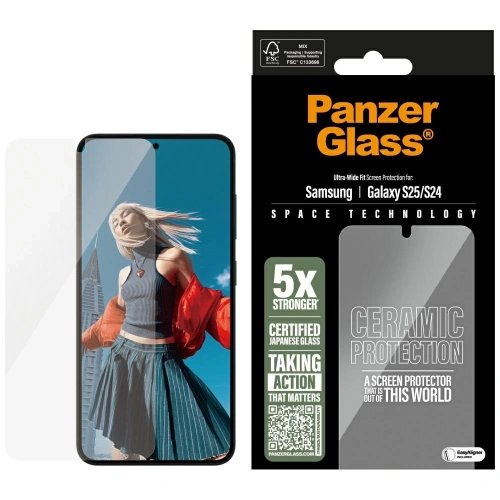 Buy PanzerGlass Ultra-Wide Fit Samsung Galaxy S25 ceramic - PZG798 - {ean13} - Home Screen Store Europe