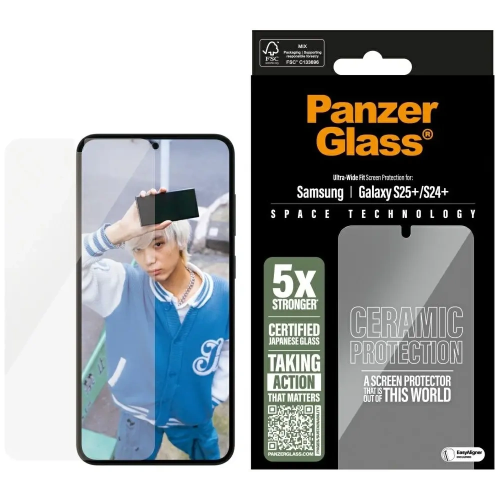 Szkło ceramiczne PanzerGlass Ultra-Wide Fit do Samsung Galaxy S25+ Plus ceramic