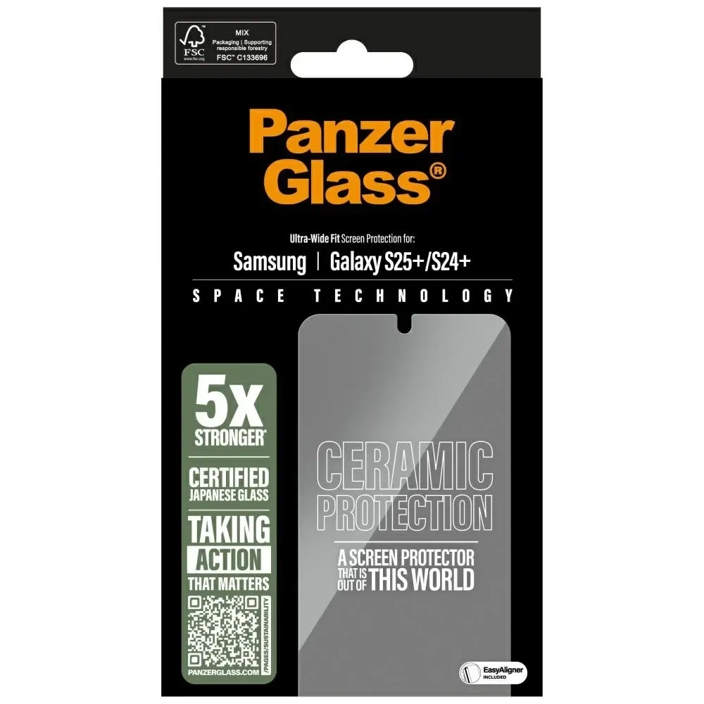 Szkło ceramiczne PanzerGlass Ultra-Wide Fit do Samsung Galaxy S25+ Plus ceramic