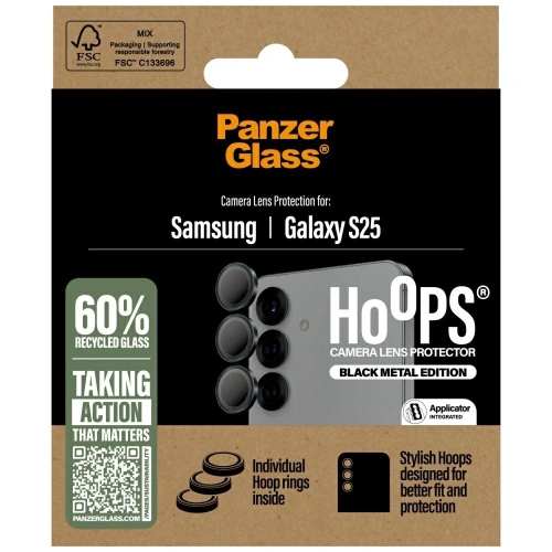 Buy PanzerGlass Hoops Lens Protector Samsung Galaxy S25 black - PZG801 - {ean13} - Home Screen Store Europe