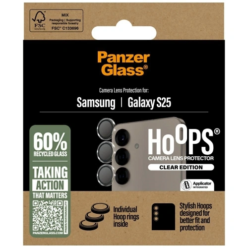 Buy PanzerGlass Hoops Lens Protector Samsung Galaxy S25 clear - PZG802 - {ean13} - Home Screen Store Europe