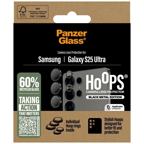 Kup Szkło hartowane na obiektyw PanzerGlass Hoops Lens Protector do Samsung Galaxy S25 Ultra czarny - PZG803 - {ean13} - Sklep Home Screen