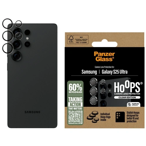 Kup Szkło hartowane na obiektyw PanzerGlass Hoops Lens Protector do Samsung Galaxy S25 Ultra przezroczysty - PZG804 - {ean13} - Sklep Home Screen
