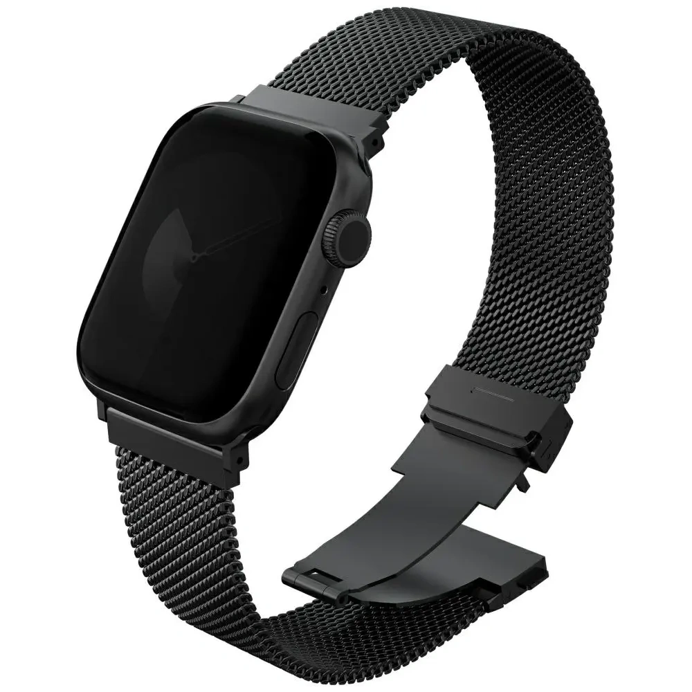 Pasek UNIQ Dante Pro do Apple Watch 42/41/40mm Stainless Steel grafitowy czarny