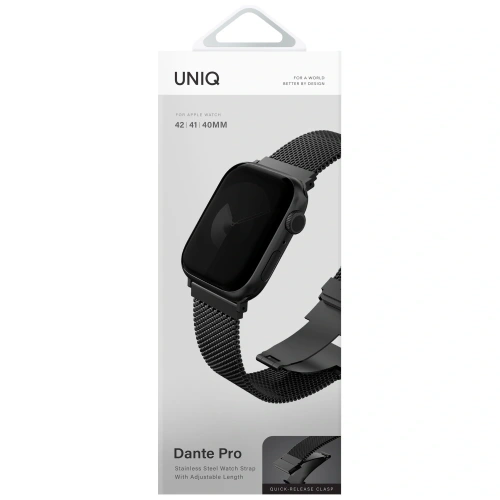 Kup Pasek UNIQ Dante Pro do Apple Watch 42/41/40mm nerezová ocel grafitově černý - UNIQ1452 - {ean13} - Sklep Home Screen
