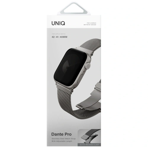 Buy UNIQ Dante Pro Strap Apple Watch 42/41/40mm Stainless Steel titanium silver - UNIQ1453 - {ean13} - Home Screen Store Europe
