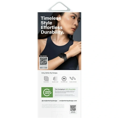 Kup Pasek UNIQ Dante Pro do Apple Watch 42/41/40mm Stainless Steel tytanowy srebrny - UNIQ1453 - {ean13} - Sklep Home Screen