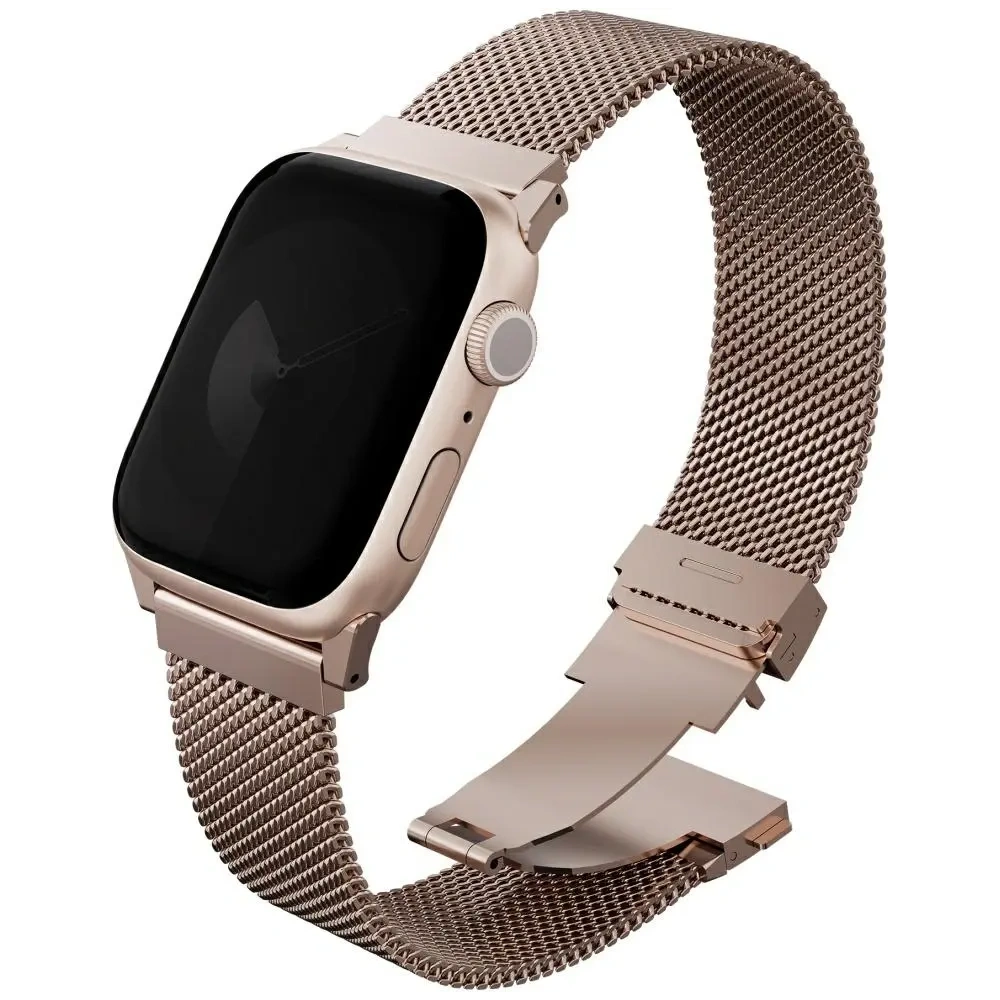 Pasek UNIQ Dante Pro do Apple Watch 49/46/45/44mm Stainless Steel metaliczny różowy